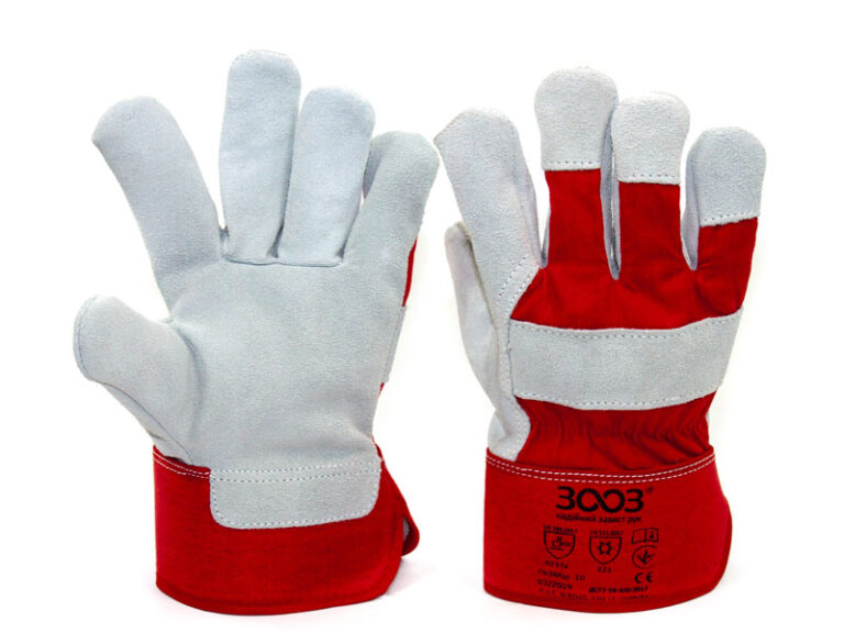 Рукавички 3003 SPLIT комбіновані бавовна/спилок CE/SG-3